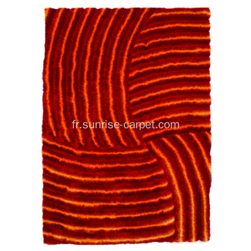 Polyester rouge & Orange couleur tapis 3D